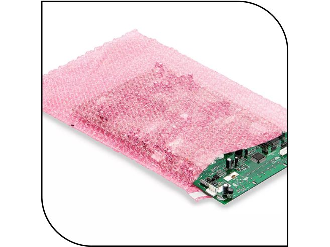 Pink Antistatic Bubble Bag
